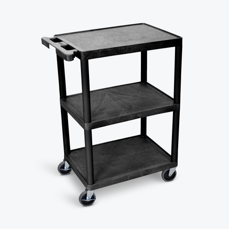 LUXOR 3 Shelf Black Cart STC222-B